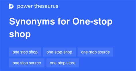 Synonyms for One stop solution .